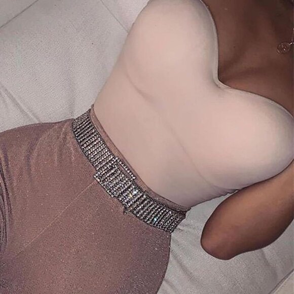 Women Rhinestone Belt Silver Bling Crystal Waist Chain for Wedding Party - Picture 7 of 9